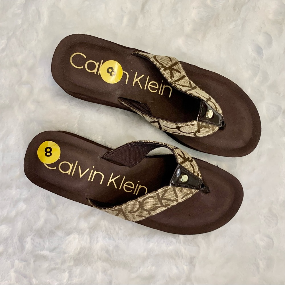 Calvin Klein Flip Flop Wedges